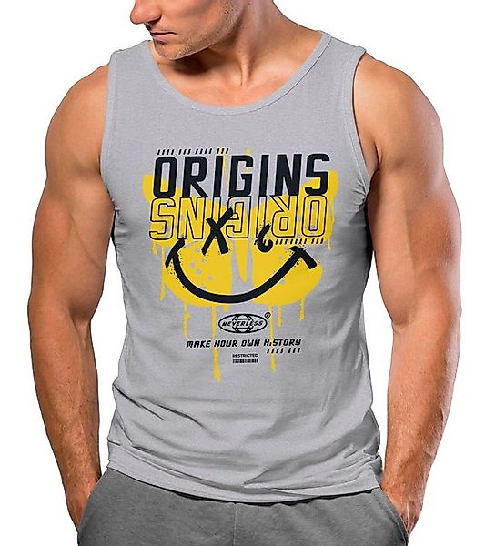 Neverless Tanktop Herren Tank-Top Aufdruck Schmetterling Butterfly Smile Ma günstig online kaufen