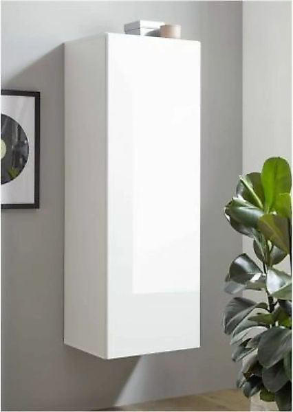 Lomadox Wohnzimmer Schrank hängend / stehend CHUR-61 in Hochglanz weiß, B/H günstig online kaufen
