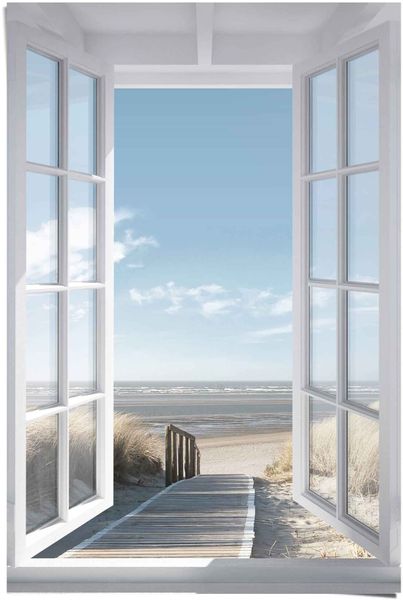 Reinders Poster "Poster Fensterblick Nordsee" Meer 1 Stk. tlg. günstig online kaufen