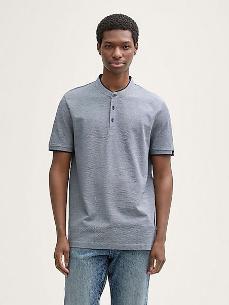 TOM TAILOR Denim Poloshirt Piqué Poloshirt mit Stehkragen günstig online kaufen