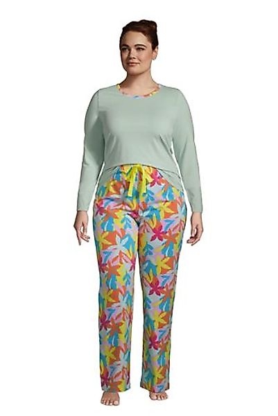 Gemustertes Jersey Pyjama-Set in großen Größen, Damen, Größe: 56-58 Plusgrö günstig online kaufen