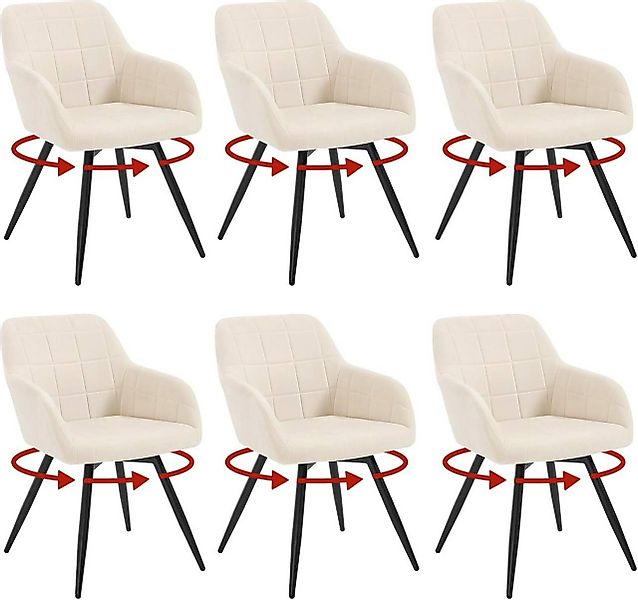 Woltu Esszimmerstuhl (6 St), gepolsterter ergonomischer, mit Metallbeinen günstig online kaufen