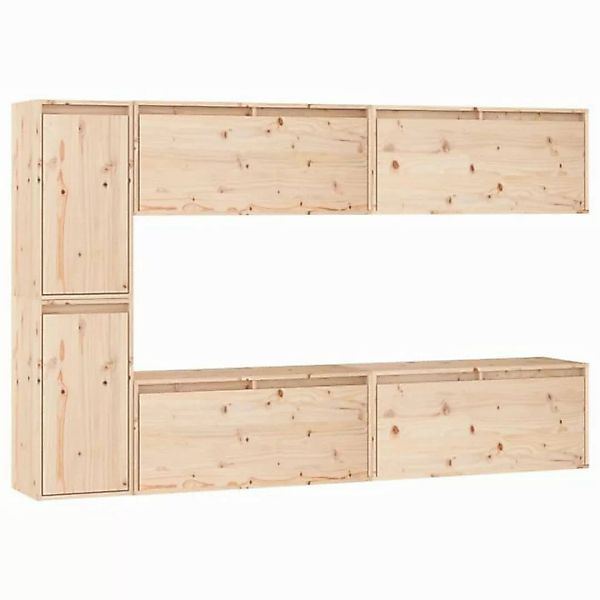 furnicato TV-Schrank TV-Schränke 6 Stk. Massivholz Kiefer (1-St) günstig online kaufen