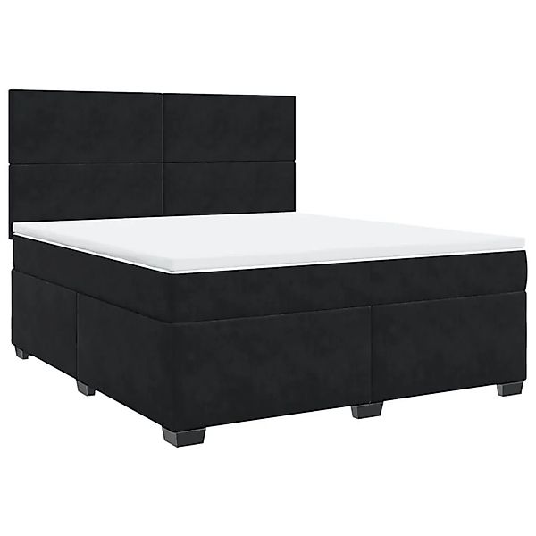 vidaXL Boxspringbett mit Matratze Schwarz 180x200 cm Samt 3290974 günstig online kaufen