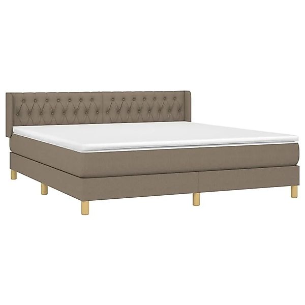vidaXL Boxspringbett mit Matratze Taupe 180x200 cm Stoff 3130533 günstig online kaufen