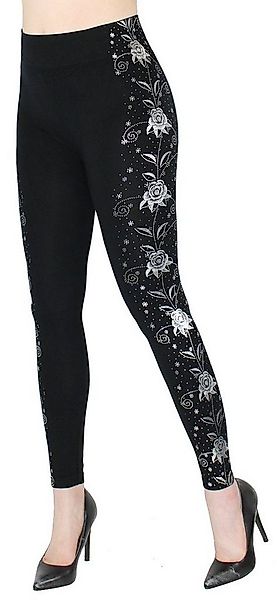 dy_mode Highwaist Leggings Damen Leggings mit Glanz Druck Schmetterling Mus günstig online kaufen