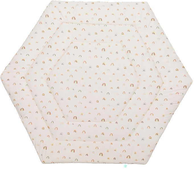 Fillikid Laufgittereinlage 6-eck Jersey, Rainbow beige günstig online kaufen