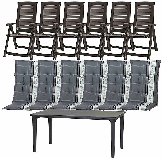 Allibert Garten-Essgruppe "Aruba / Futura", (Set, 13 tlg.), bestehend aus 6 günstig online kaufen