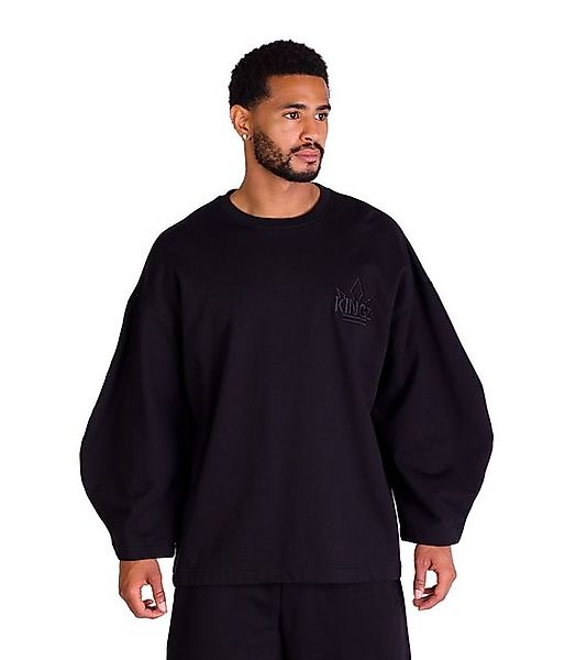 KINGZ Kapuzensweatshirt Herren Urban Sweatshirt mit Bestickung Schwarz XXL günstig online kaufen