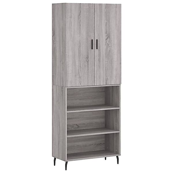 vidaXL Highboard Grau Sonoma 69,5x34x180 cm Holzwerkstoff 3196089 günstig online kaufen