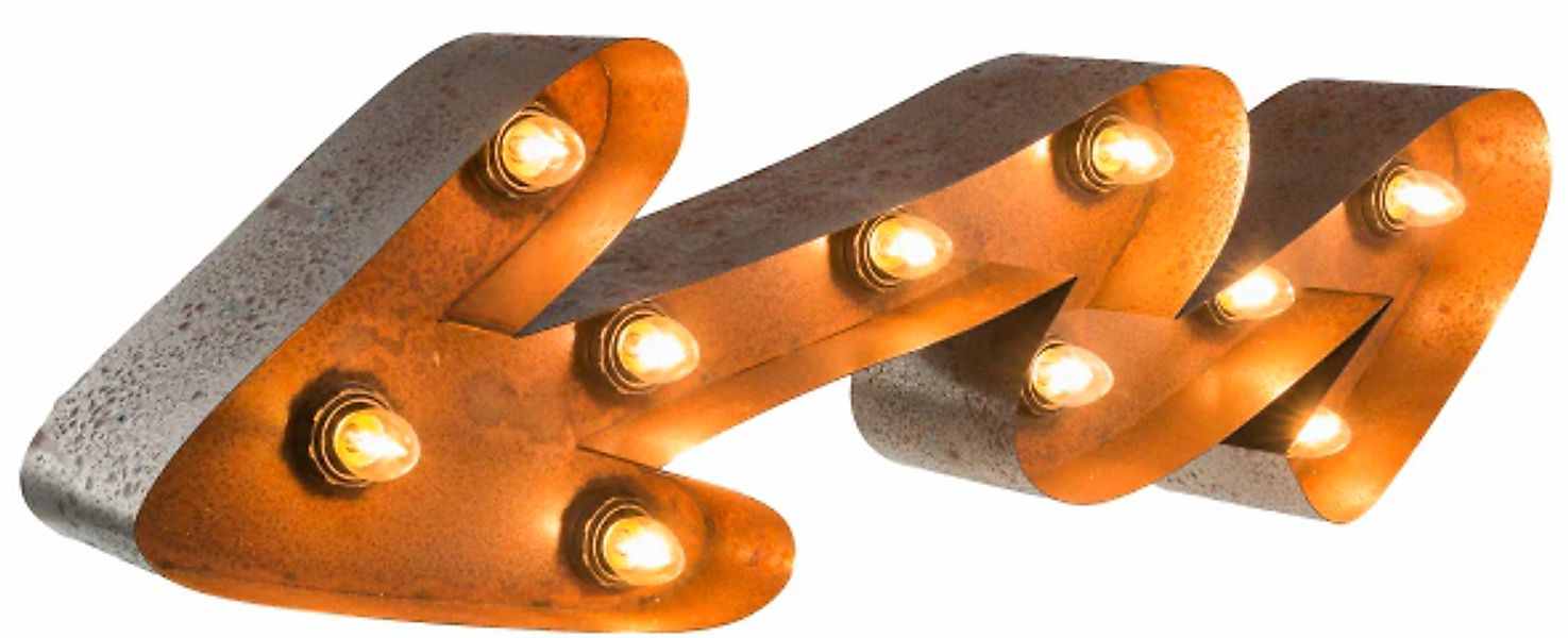MARQUEE LIGHTS LED Dekolicht »Curved Arrow«, 10 flammig, Leuchtmittel E14 günstig online kaufen