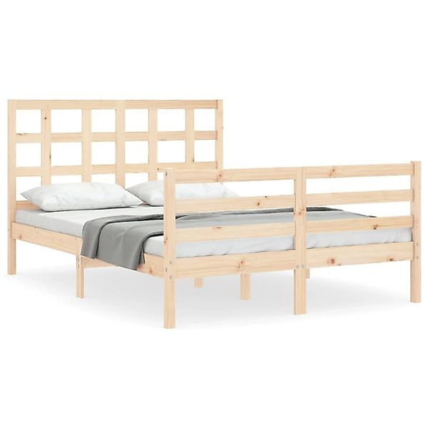 vidaXL Massivholzbett mit Kopfteil 140x190 cm1933169 günstig online kaufen