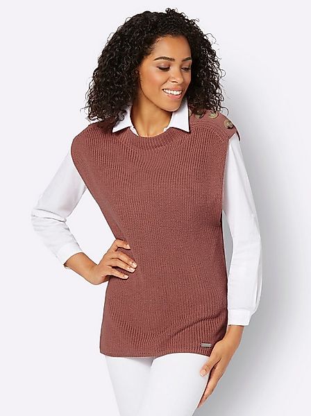 Witt Strickpullover Pullunder Ärmellos Rippoptik günstig online kaufen