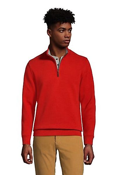 Zipper-Pullover aus Bedford-Ripp, Herren, Größe: XXL Normal, Orange, Baumwo günstig online kaufen