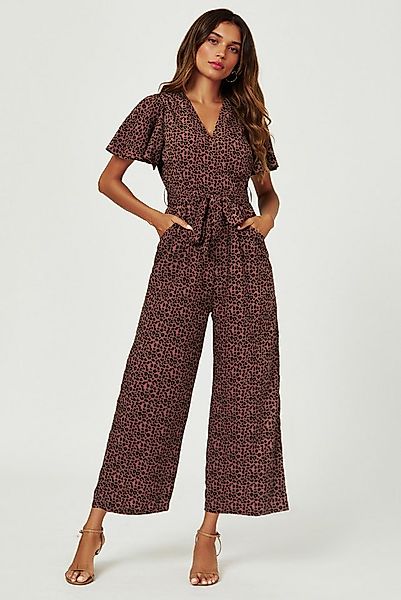 FS Collection Jumpsuit Damen Jumpsuit mit Wickeloberteil und weitem Bein (X günstig online kaufen