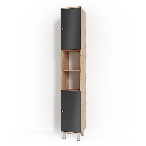 Vicco Hochschrank Fynn, Anthrazit/Goldkraft Eiche, 30 günstig online kaufen