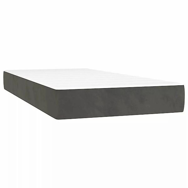 vidaXL Boxspringbett mit Matratze Dunkelgrau 90x190 cm Samt1537760 günstig online kaufen