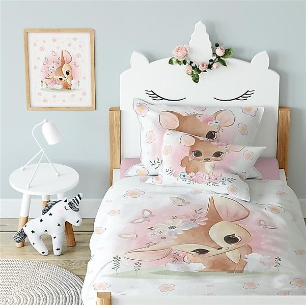 FARO pln Babybettwäsche Baby-Bettwäsche „Dinobaby“ 100x135 günstig online kaufen