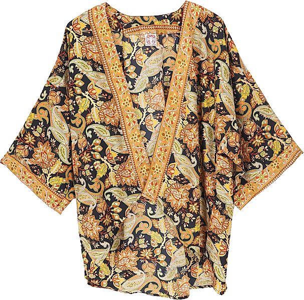 Guru-Shop Kimono Kurzer Kimono, Boho Kimono, günstig online kaufen