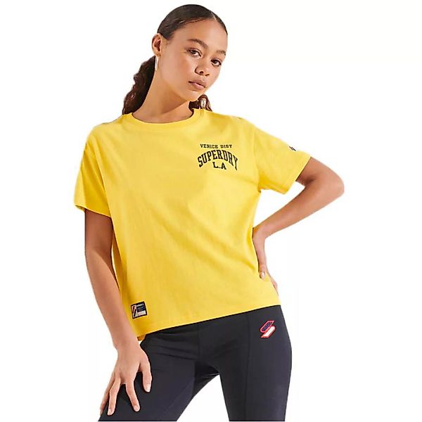 Superdry Code Varsity Arch Mini Boxy Kurzarm T-shirt S Nautical Yellow günstig online kaufen