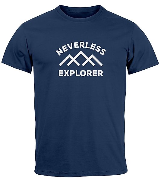 Neverless Print-Shirt Herren T-Shirt Aufdruck Outdoor günstig online kaufen