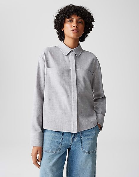 OPUS Hemdbluse FELANGE Boxy in Twillstruktur günstig online kaufen