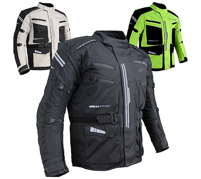 Alpha Speeds Motorradjacke JET PRO, All-Saison Motorradjacke inklusive Prot günstig online kaufen