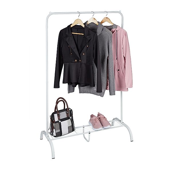 relaxdays Garderobenständer Metall Kleiderständer mit Ablage, günstig online kaufen