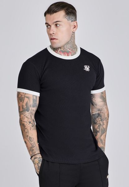Siksilk T-Shirt SikSilk Herren Geripptes Ringer günstig online kaufen
