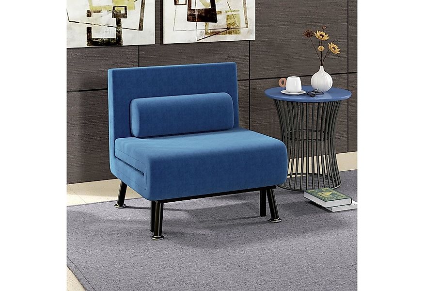 HOMCOM Sessel Schlafsofa mit Verstellbarer Rückenlehne, Gästebett (Klappbet günstig online kaufen