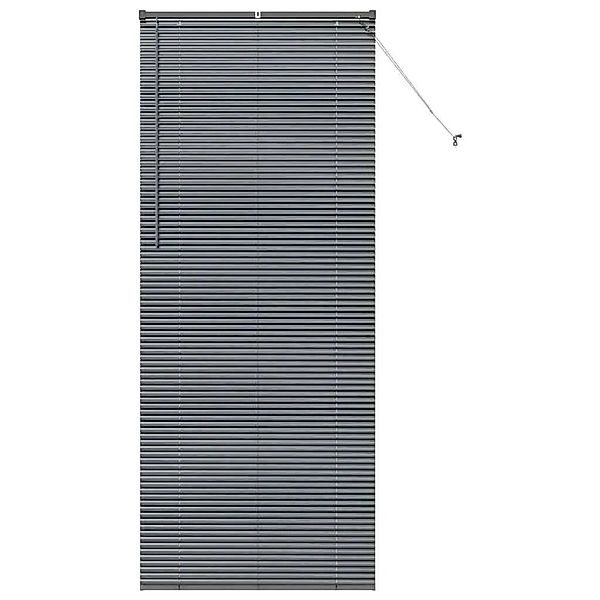 vidaXL Balkenjalousien mit Vorhängen Dunkelgrau 220 x 85 cm Aluminium 42006 günstig online kaufen