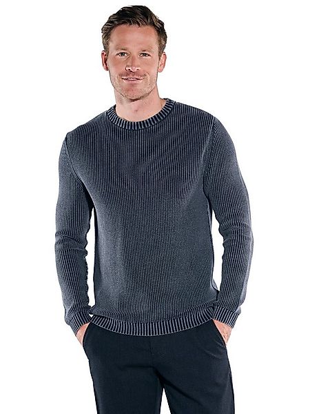 Engbers Rundhalspullover engbers Herren Pulllover strukturiert, Saphirblau günstig online kaufen
