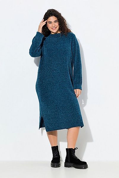 Ulla Popken Strickkleid Chenille-Midikleid weiter Stehkragen Langarm günstig online kaufen