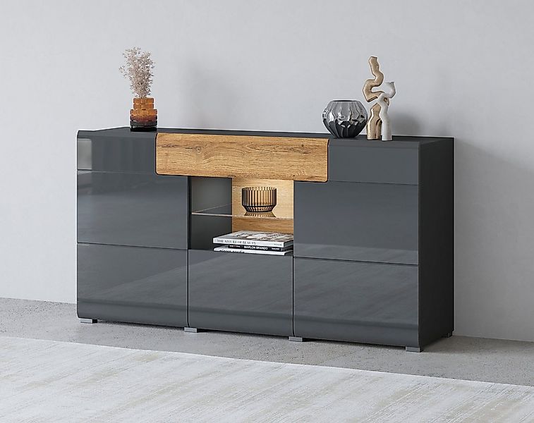 INOSIGN Sideboard Toledo,Breite 159cm,moderne Anrichte mit dekorative Fräsu günstig online kaufen