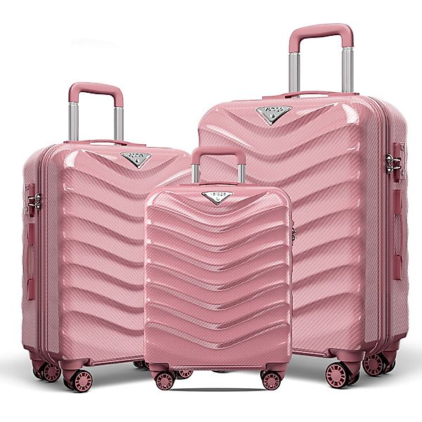 Verage Hartschalen-Trolley Rosagold /Schwarz Reisekoffer, 4 günstig online kaufen