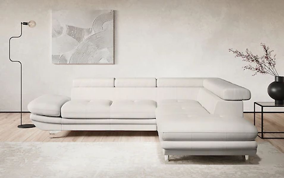 COTTA Ecksofa »Enterprise L-Form«, mit Arm- & Kopfteilverstellung, wahlweis günstig online kaufen
