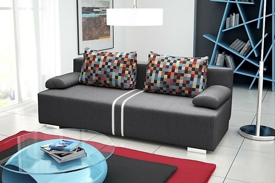 JVmoebel Sofa Schlafsofa Klappcouch 3-Sitzer Schlaffunktion + Bettkasten Co günstig online kaufen