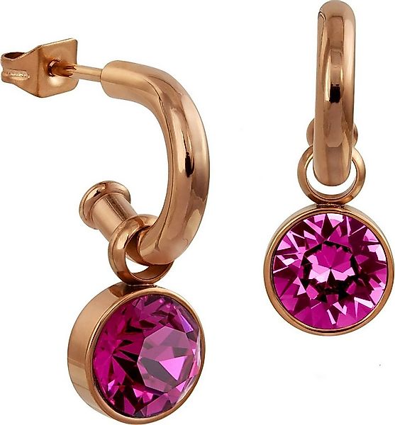 Amello Paar Ohrhänger Amello Ohrringe Edelstahl Ohrhänger pink (Ohrhänger), günstig online kaufen