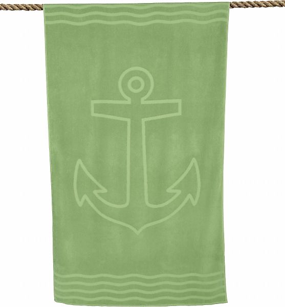 Wewo fashion Strandtuch "Anker" Badetuch, Uni Farben, mit Motiv, reine Baum günstig online kaufen