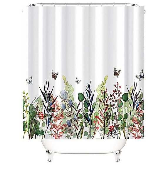M&W DAS DESIGN Duschvorhang M&W DAS DESIGN Duschvorhang bunt Garten grüne P günstig online kaufen