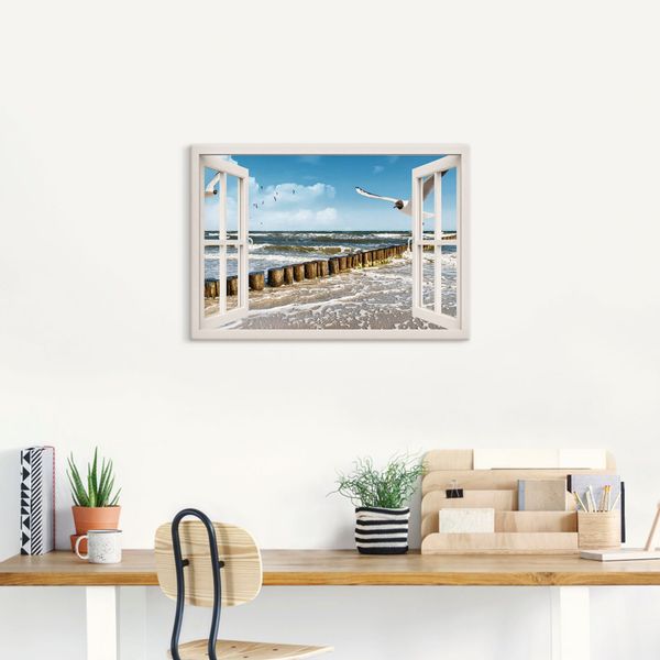 Artland Wandbild Fensterblick - Ostsee, Fensterblick günstig online kaufen