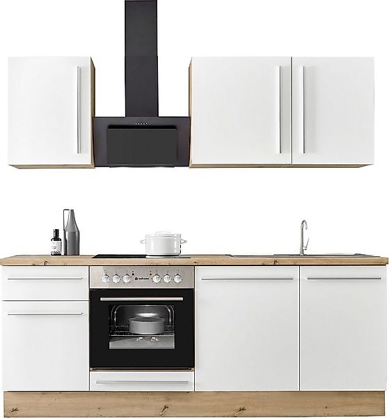 KOCHSTATION Küchenzeile Florida mit 38mm starker Arbeitsplatte, Breite 220 günstig online kaufen