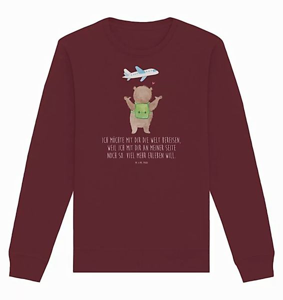 Mr. & Mrs. Panda Longpullover Bär Flugzeug Größe M - Burgundy - Geschenk, P günstig online kaufen