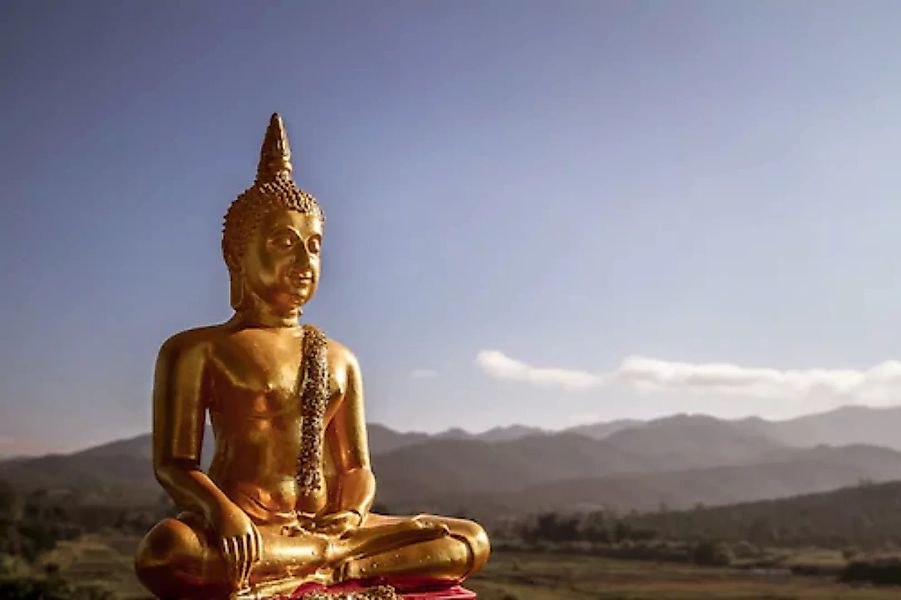 Papermoon Fototapete »Goldene Buddha-Statue« günstig online kaufen