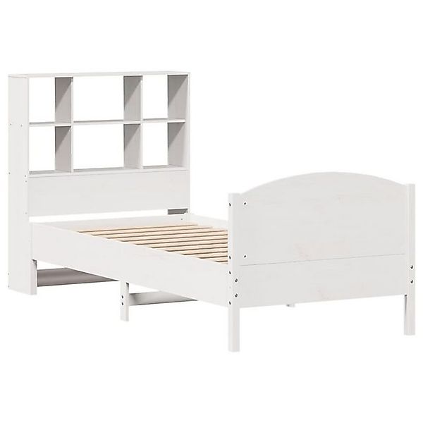 vidaXL Bett Massivholzbett mit Regal ohne Matratze Weiß 90x190 cm Kiefer günstig online kaufen