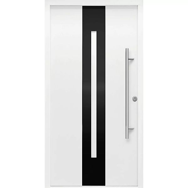 Sicherheits-Haustür ThermoSpace Prime Dublin RC2 Weiß-Schwarz 110 x 210 cm günstig online kaufen