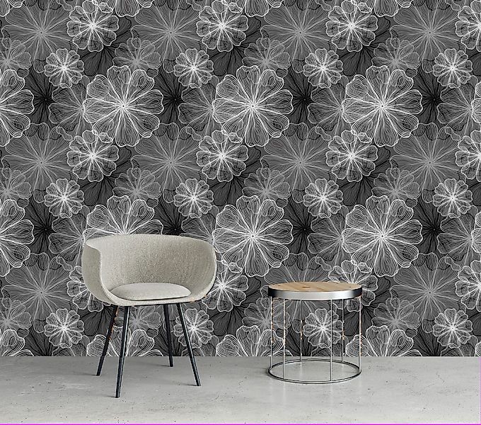 queence Vinyltapete »Jack«, bedruckt-Motiv-botanisch-floral-gemustert-natür günstig online kaufen
