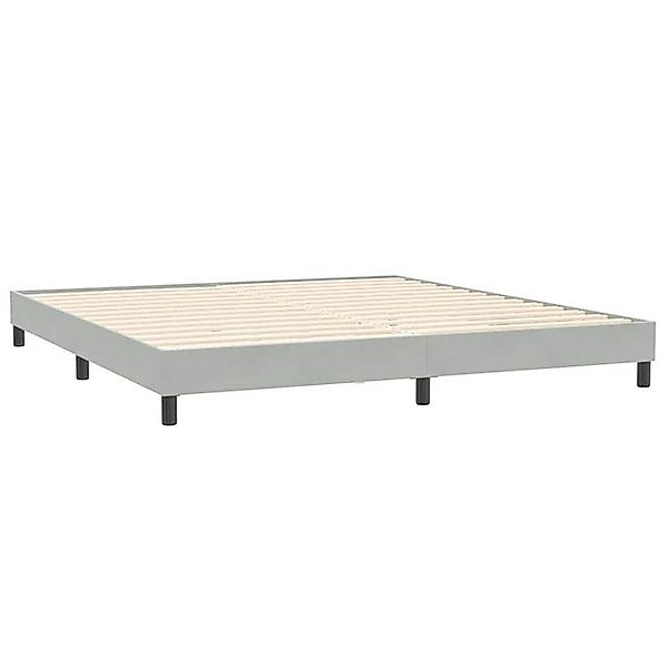 vidaXL Bett Bettgestell ohne Matratze Hellgrau 200x220 cm Samt günstig online kaufen