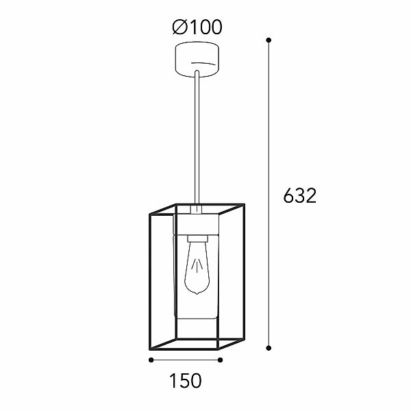 Hängeleuchte Cubic³ 3368 messing antik/klar günstig online kaufen