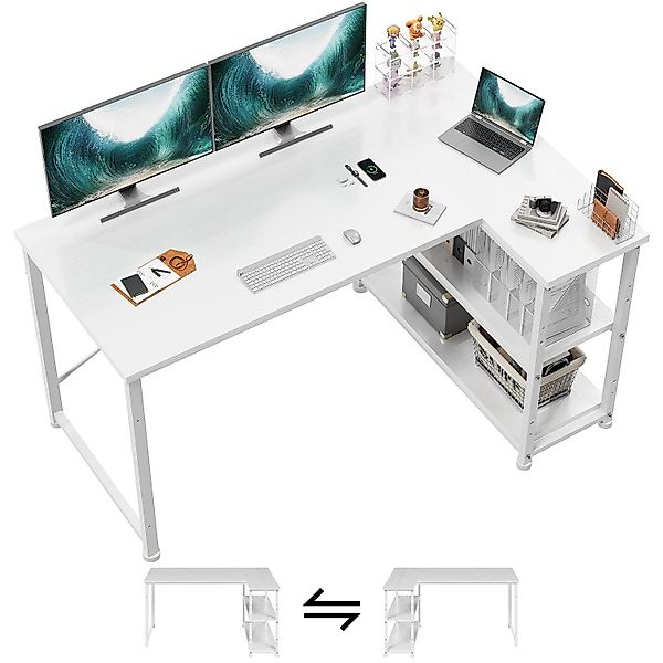 GUNJI Eckschreibtisch Eckschreibtisch Umkehrbarer L-förmiger Computer günstig online kaufen